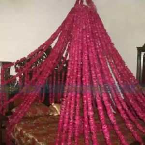 Red Rose Traditional Bridal Room Decoration