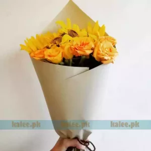 Yellow Rose & Sunflowers Bouquet