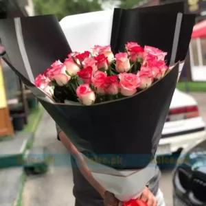 Imported Pink Rose Flowers Bouquet