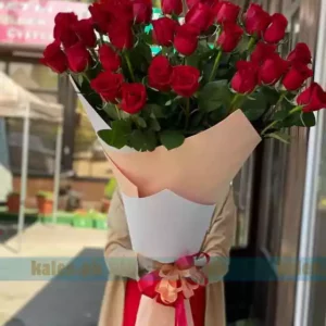30 Imported Red Rose Flowers Bouquet