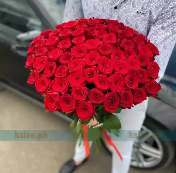 50 Red Rose Imported Flowers Bouquet