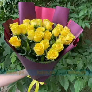 Imported Yellow Rose Flowers Bouquet