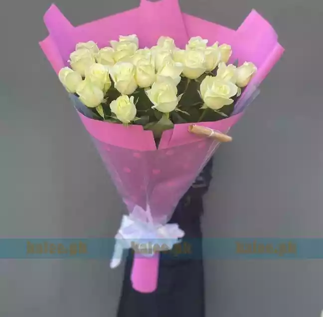 Imported White Rose Flowers Bouquet
