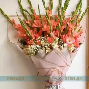 Pink Glade Bouquet With Baby Breath