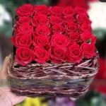 Red Rose Flowers Box