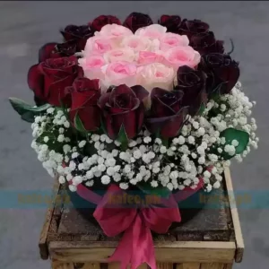 Imported Red & Pink Rose Flowers Box