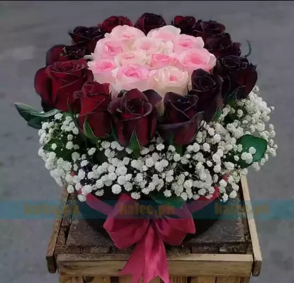 Imported Red & Pink Rose Flowers Box