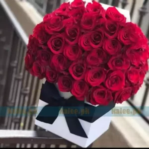 Red Rose Flowers Box