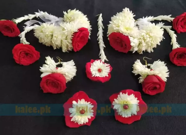 Image showcasing a splendid complete floral jewelry set