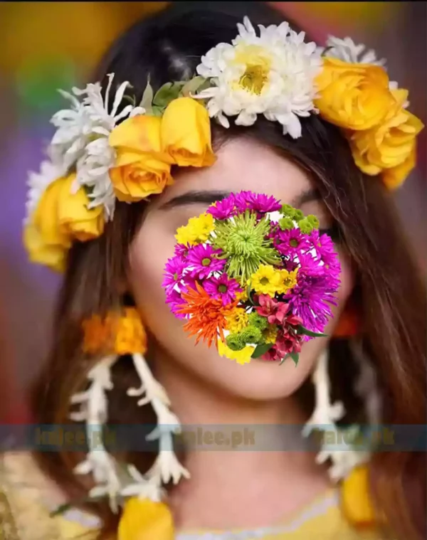 Image of a floral crown and matching earrings