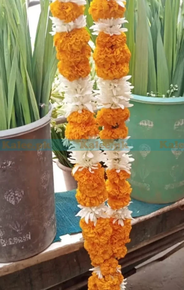 Star jasmine and marigold garland haar/mala