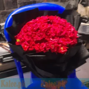 Bouquet of 150 English Red Roses in Decent Style