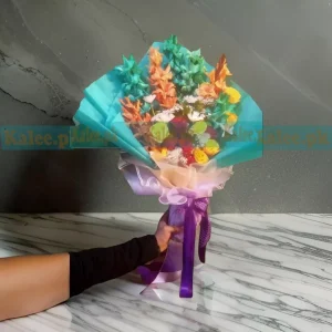 A vibrant Flowers Bouquet, featuring a stunning mix of fresh glade flowers elegantly arranged for a lively and charming floral gift.