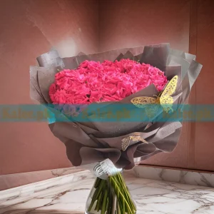 Bouquet of 100 Red English Roses Flowers
