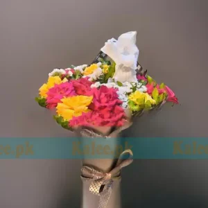 Bouquet of Mixed Flowers and Chocolates