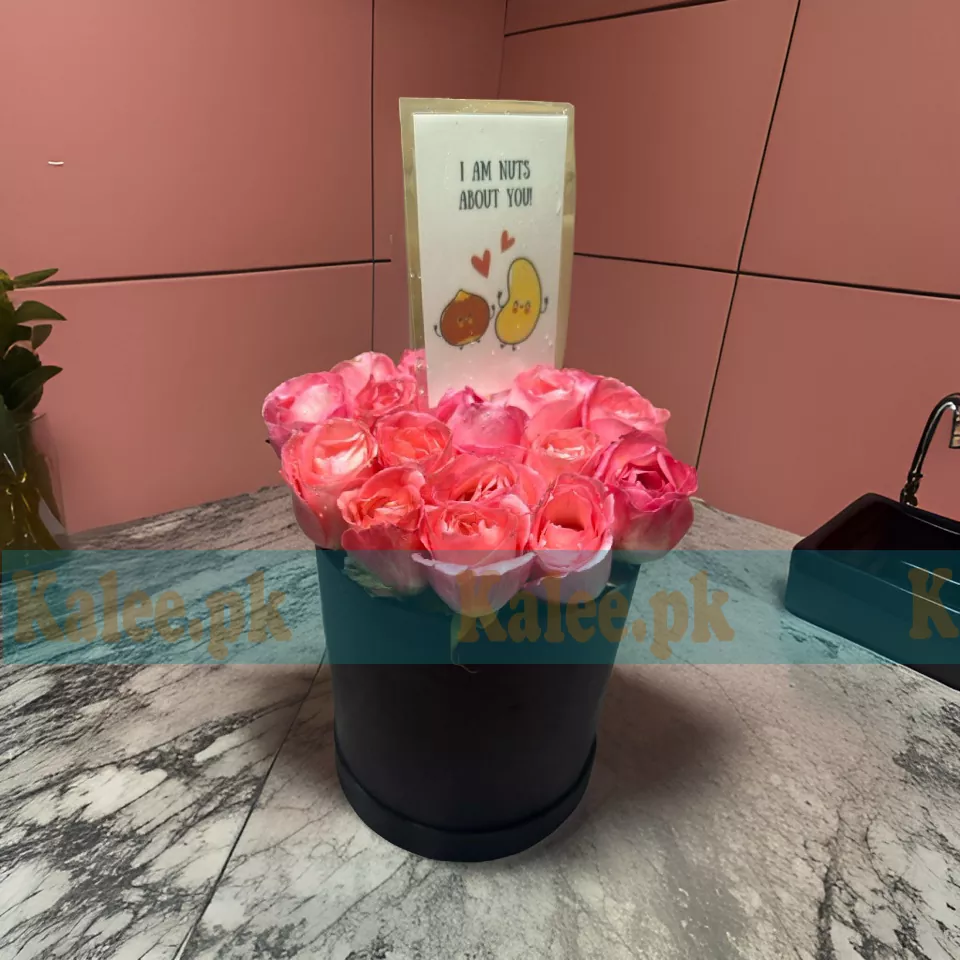 Pink Petals Delight Pink Rose Flowers Box