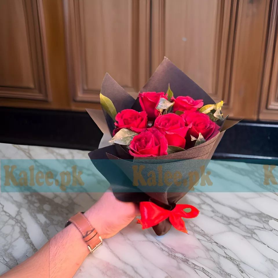 Classic Elegance Decent Red Rose Bouquet