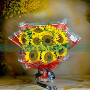 An Elegant Imported Sunflowers bouquet of imported sunflowers.