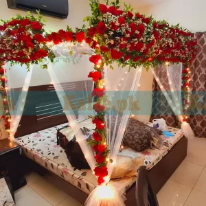 Magnificent Statice Red Rose Flower Bridal Bedroom Decor