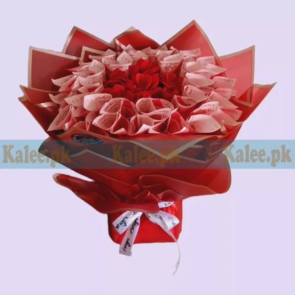 Artificial Roses Money Bouquet In Round Shape