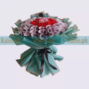 50 Rs Currency Notes Bouquet In Round Shape