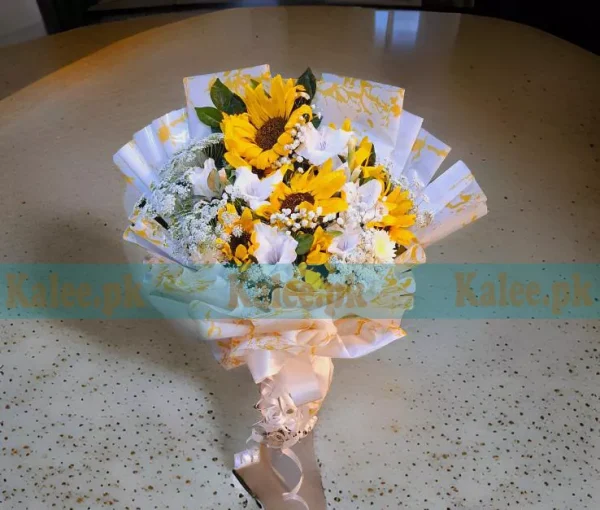 Imported Sunflowers Bouquet With Mixed Flowers