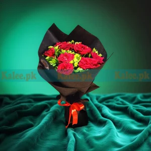 Small Red Rose Flower Bouquet