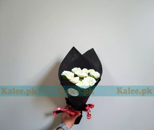 English White Roses Small Bouquet