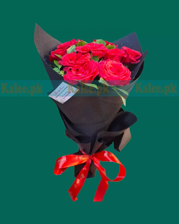 Small English Red Rose Flowers Bouquet