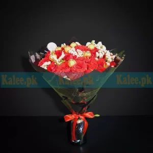 Red Roses & Ferrero Rocher Chocolates Bouquet