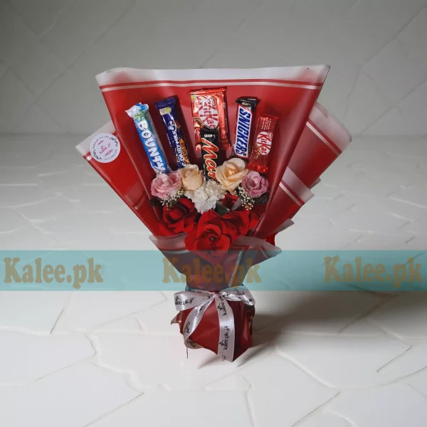 Chocolates & Artificial Flowers Bouquet