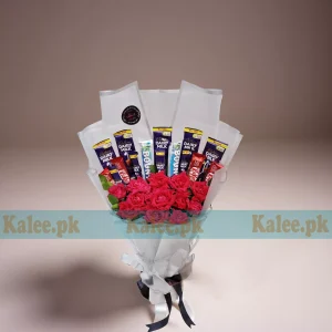 Chocolates Bouquet With English Red Roses
