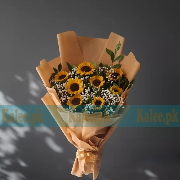 Imported Sunflowers & Baby's Breath Bouquet