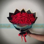 Fresh English Red Roses Round Shape Bouquet for weddings and gifts in Karachi