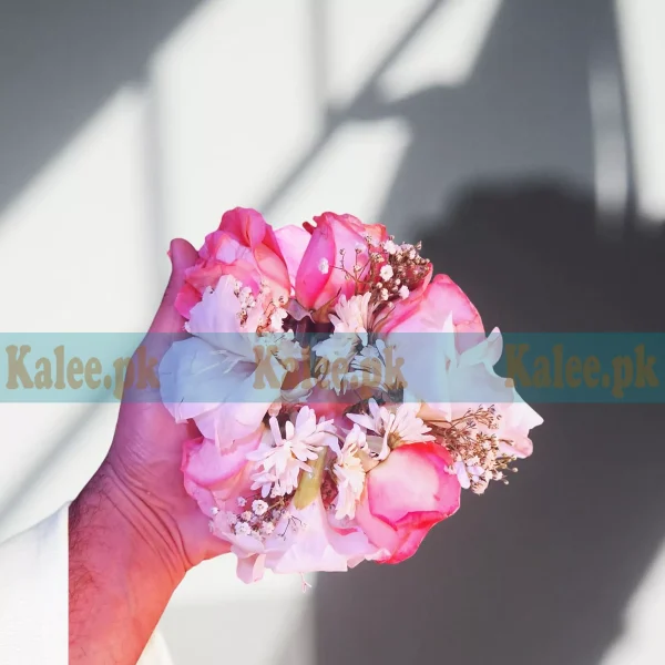 Pink Roses Daisies & Baby's Breath Bridal Kangan Pair
