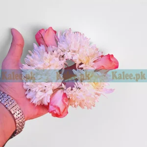 Pink Rose & Star Jasmine Flowers Kangan Pair