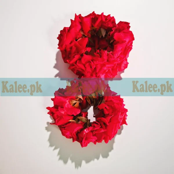 Flowers Bridal Kangan Gajre with English red roses for bridal and festive wear