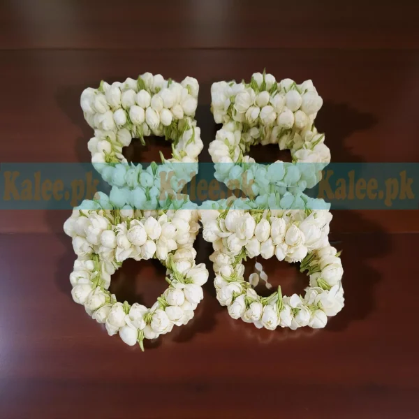 4 Pairs of Fresh Motia Jasmine Kangan Gajre - Image 2