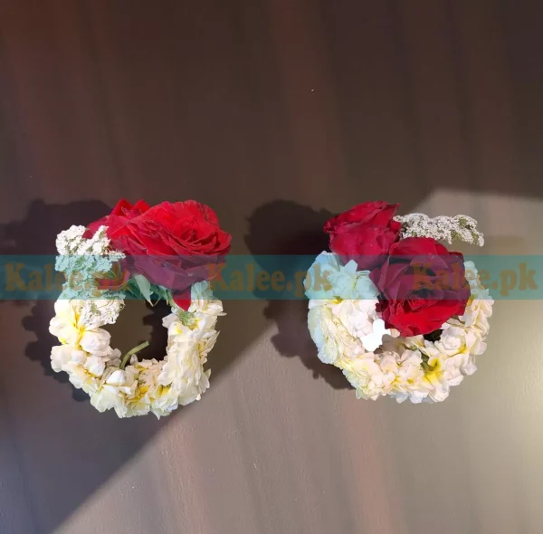 Red Roses Gajray With Statice & Jasmine Motia