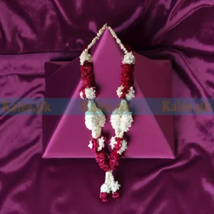 Star Jasmine Flowers Garland with Desi Gulaab handcrafted for traditional events