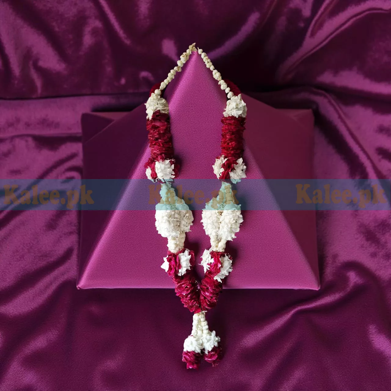 Star Jasmine Flowers Garland with Desi Gulaab handcrafted for traditional events