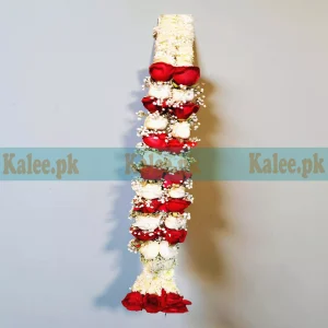 Roses Flowers Garland Mala With Baby's Breath