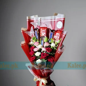 Chocolates Bouquet With Mix Fresh Roses