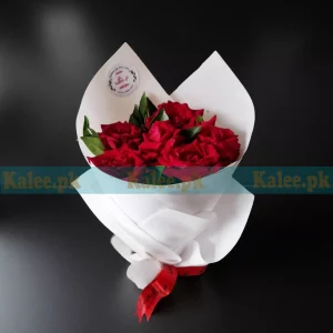 Decent Fresh Red Roses Bouquet