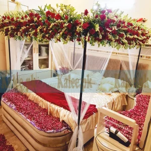 Tuberose And Red Roses Wedding Bridal Room Decor