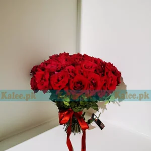 Bridal Red Rose Flowers Bouquet