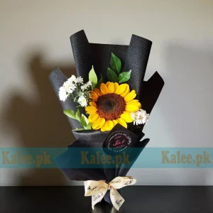 Single Imported Sunflower Bouquet With Aster