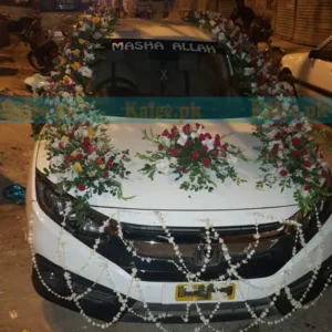 Roses And Glades Flowers Wedding Car Decor