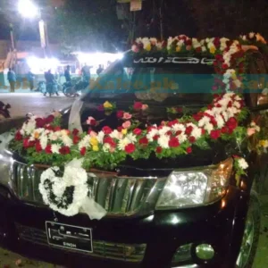 Mix Roses Car Decoration With Chrysanthemums