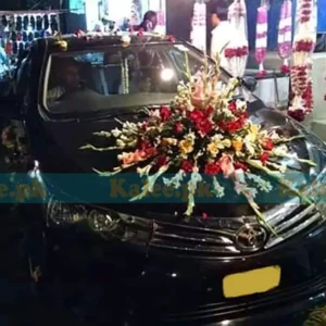 Mixed Glades And Roses Wedding Car Decoration